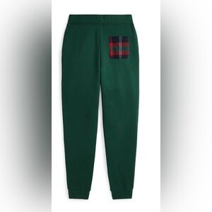 Polo Ralph Lauren Green Joggers with Plaid Pocket